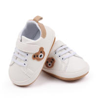 Zapatos Blancos Para Bebé Con Diseño De Oso Casual Antideslizantes Primera Caminata Para Niño Y Niña Toddler Non-slip Newborn - details 12