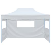 vidaXL Carpa plegable para celebraciones con 3 paredes blanco 3x4,5 m - details 1