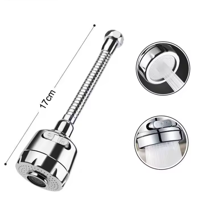 Adaptador De Grifo De Cocina Universal 2/3 Modos Rotación 360 Grados Filtro Extensión Ahorro De Agua Rojo Plástico Gadgets De Cocina - 1