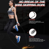 Cuerda De Saltar Ajustable Rápida De Acero Para Ejercicio De Fitness Y Entrenamiento En Casa Equipo Deportivo Para Todas Las Edades - details 10