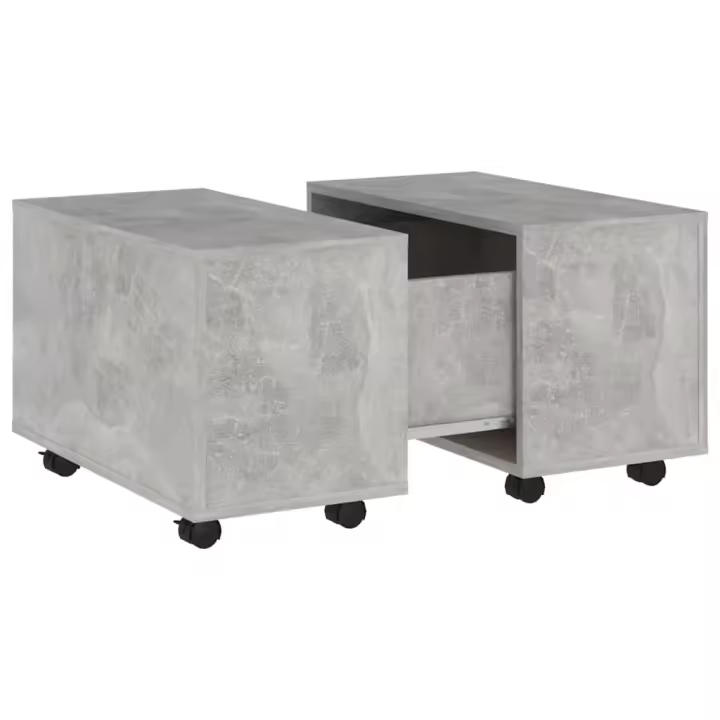 vidaXL Mesa de centro madera contrachapada 60x60x38 cm Blanco, Negro, Gris Mesita de Salón o Comedor o Auxiliar Mesa de Café Meuble Salón - 1