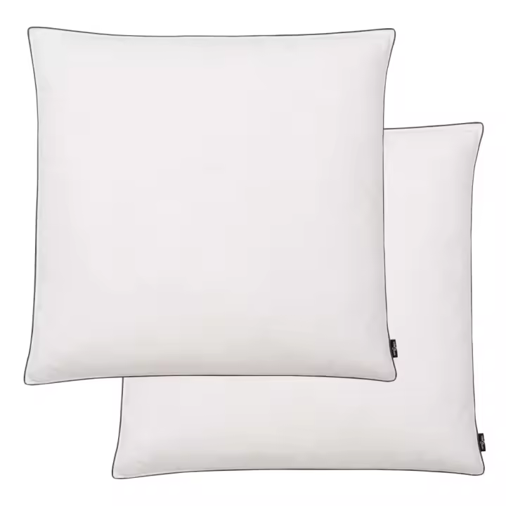 vidaXL Almohadas de Plumón/Plumas Blanco (2 unidades) Ropa Cama Hogar Decoración Dimensiones 70 x 60 cm (720 gramos), 80 x 80 cm (1100 gramos) - 1