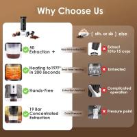 Cafetera espresso portátil para camping, máquina de café expreso, Eléctrica, 3 en 1, cafetera en Polvo para el hogar, Viajes, camping - details 6