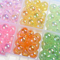 230pcs/Box Abalorios De Acrílico Redondos 8mm 10 Colores Para Suministros De Joyería DIY Colgantes Pulseras Collares Aretes - details 1