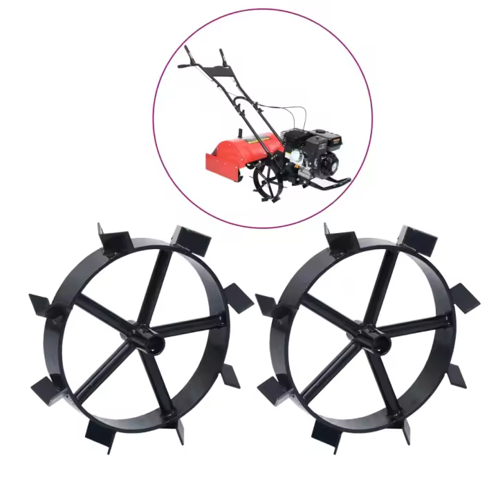 vidaXL Ruedas de metal para arado de gasolina 6,5 HP 2 uds - 1