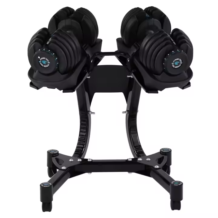 Fitness Tech Soporte para Mancuernas Ajustables Estantes de almacenamiento de pesas libres - 1