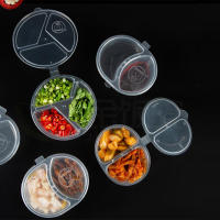10PCS Copas De Salsa Desechables De Plástico 50/100ml Caja De Alimentos Tapa De Pintura Paleta Reutilizable Para Cocina Condimentos - details 6