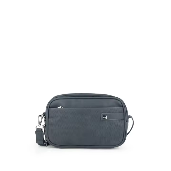 Bandolera Doble Cuadraro Mujer Gabol Laia - Bolsa con Dos Compartimentos y Bandolera Seguridad, Azul, 24x15x9 cm, 3,2 l. - 1