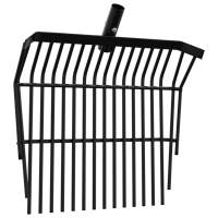 vidaXL Horquilla de rastrillo con 14 púas de acero negro - details 5