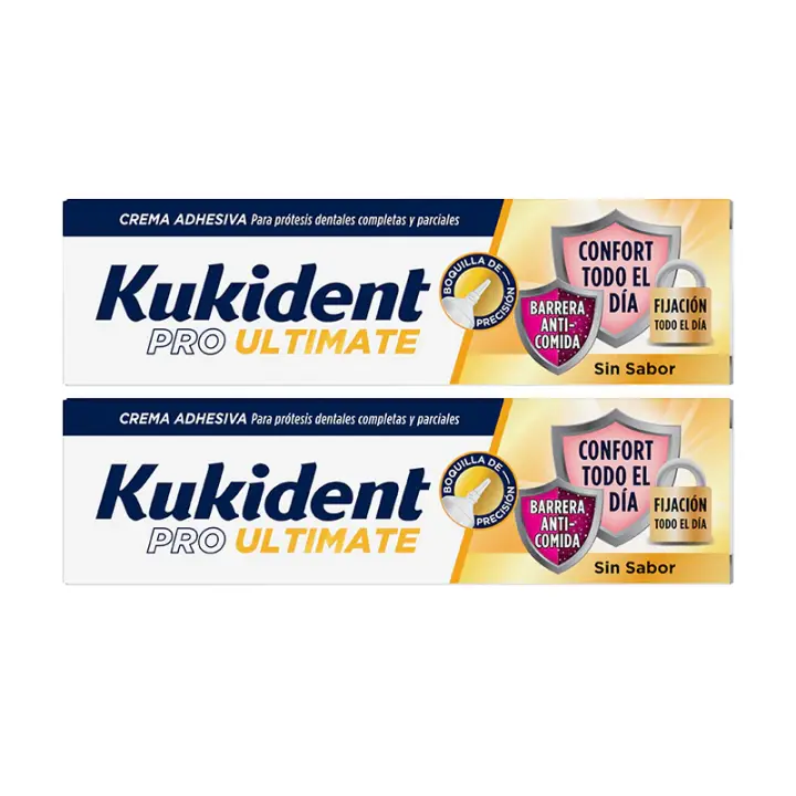 KUKIDENT PRO ULTIMATE CONFORT TODO EL DIA SIN SABOR DUPLO 40+40G - 1