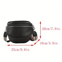 Bolso bandolera de cuero PU vintage, bolso de cintura con doble cremallera de moda, bolso de hombro y riñonera de moda para mujer - details 7