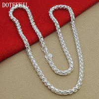 Collar De Cadena Redonda 5mm En Plata De Ley 925 DOTEFFIL Para Mujer Y Hombre Joyería De Moda Para Boda Y Compromiso - details 2