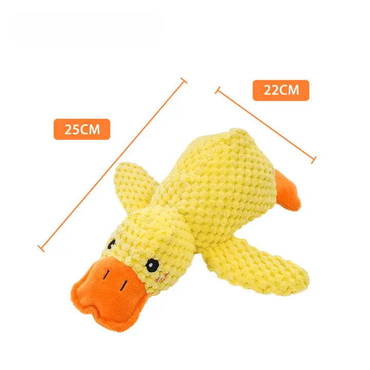 Juguete De Masticar Duradero Para Perros Diseño De Pato Grande Juguete De Peluche Suave Para Masticar Interactivo Para Mascotas - 1