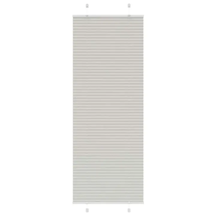 Estor Plisado gris claro 80x200 cm Tela Ancho 79,4 cm Poliéster - 1