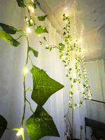Luces De Enredadera Artificiales Con Hojas Verdes Y Flores 2M-10M Para Decoración De Hogar Y Bodas USB/Batería Ramadan Guirnalda LED Calidad UL CE CCC Longitud Variable De 2 a 10 Metros - details 1