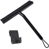 Cepillo De Ducha Para Vidrio Con Portador De Silicona Limpia Puertas De Ducha Y Espejos De Baño Material De Goma Y Plástico Herramienta De Limpieza Ecológica Para Ventanas Y Paredes De Vidrio - details 0