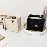 Cesta De Almacenamiento Para Pañales Bebé Coreana Acolchada Multifuncional De Gran Capacidad Caja Organizadora De Ropa Para Cuna - details 6