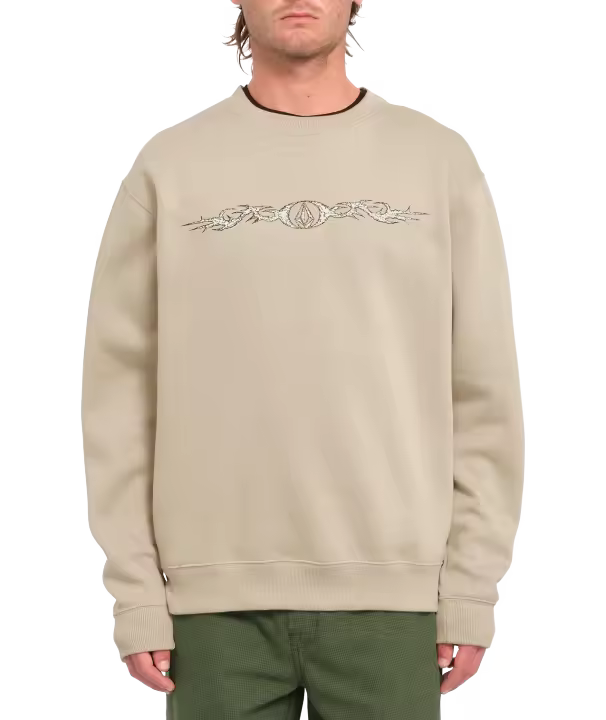Sudadera Volcom Watanite Crew - Light Khaki - 1