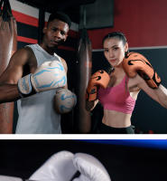 Guantes De Boxeo PU Transpirables 6/8/10/12Oz Para Niños Y Adultos Profesionales Sanda Muay Thai Taekwondo Guantes De Golpeo - details 2