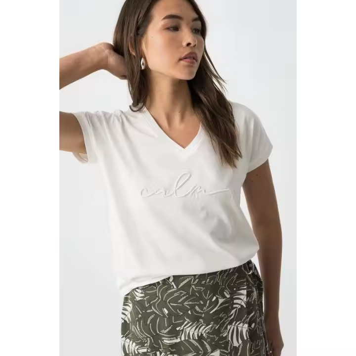 Marcas Mujer Ropa Tiffosi Tiffosi mujer Camisetas y tops  Camiseta -Tiffosi- Syra blanca - 1