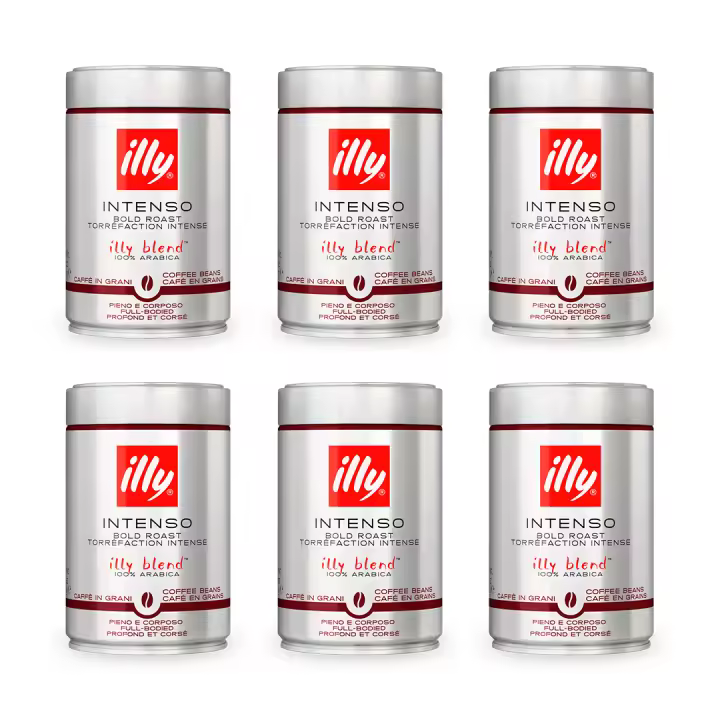 Pack 6 x Illy Café en Granos Tostado Intenso 250 gr 100% arábico - 1