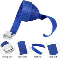 Correa de amarre, paquete de 6, 2,5 cm x 2,5 m, con Correa de sujeción con correa de Ajuste, Correa de amarre para portabicicletas de motorteta, Correa de amarre extremadamente resistente, Azul, carga de hasta 250 kg - details 1