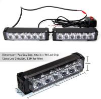 Vehículo DE EMERGENCIA Luces estroboscópicos Luz 14 Modos 6 LED asesor de tráfico Barra de Luz de advertencia para Techo interior/tablero de Instrumentos/parrillas/parrilla - details 3