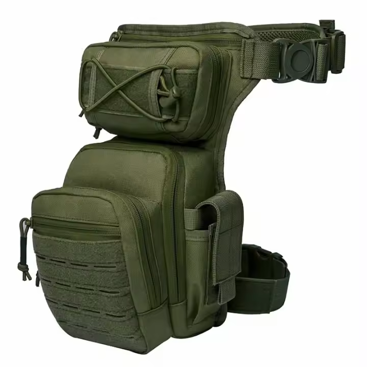 Mochara táctica de pierna 1000D Bolsa Militar camuflaje para Caza, pesca, camping, senderismo, Escalada - 1
