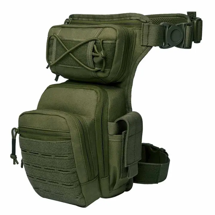 Mochara táctica de pierna 1000D Bolsa Militar camuflaje para Caza, pesca, camping, senderismo, Escalada - 1