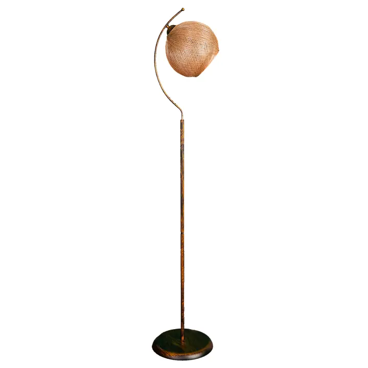 Lámpara de pie 165 cm. oro/negro, tipo E 27 Max 45 - 60 W WELLHOME - 1