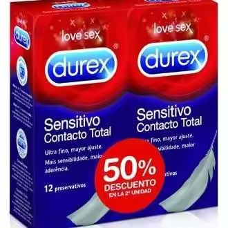 Promoción Durex Sensitivo Contacto Total, 2 X 12 Uds - 1