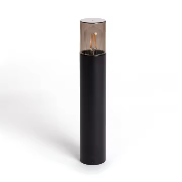 Ledkia Baliza Exterior Superficie Pie 50cm Aluminio Solok Negro Mate - 1