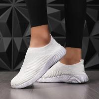 Zapatillas De Paseo Para Mujer Suela Baja Respirables Tejidas Con Suela EVA Zapatos Planos Casuales Transpirables Para Caminar - details 9