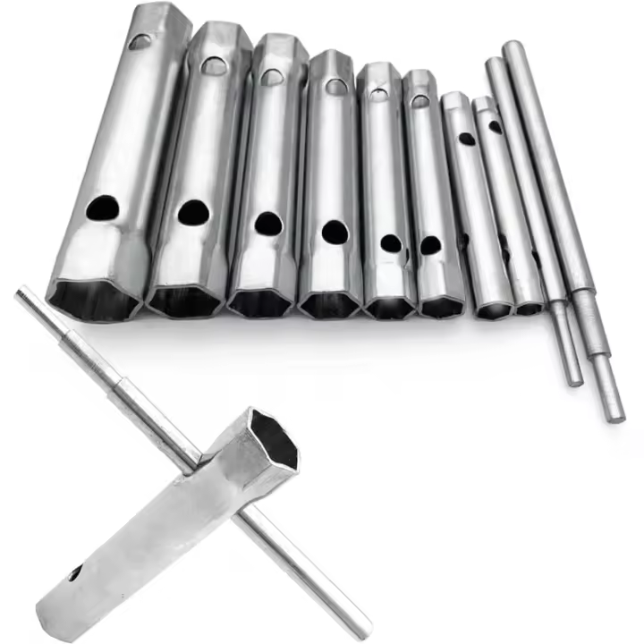 Juego de 10 Llaves para Tubos de 6 a 22 mm, Llaves para Tubos, Llaves para Bujías para Atornillar la Bujía, Desmontaje/Montaje de Grifos y Mit - 1