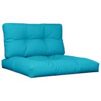 vidaXL Cojines para sofá de palets 2 piezas tela 80 x 80 x 12 cm Color Azul y blanco,  Negro y blanco,  Verde y rosa y mas Cojín Decorativo de Asiento Cojines de muebles de salon - details 5