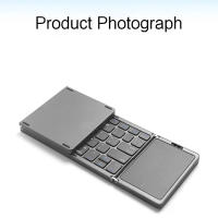 Teclado Bluetooth Inalámbrico Portátil Mini Plegable 64 Teclas Con Touchpad Para IOS Android iPad Tablet PC Teclado De Toque Fácil De Transportar - details 5