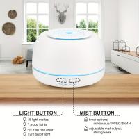 Difusor de Aceites Esenciales 300ML Difusor de Aromaterapia Niebla Silenciosa 5-en-1 Humidificadores 7 Luces LED de Color Difusores para Hogar Oficina Dormitorio - details 3