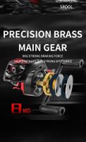 Carrete De Pesca Rooblinos BR Baitcasting 8kg Arrastre Máximo Lanzamiento Largo Accesorios De Carrete De Pesca Tipo Baitcast Para Oceano Río Reservorio Piscina - details 4