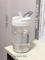 Botella De Agua Transparente 550ML Para Niñas Botella Portátil Para Exteriores Reutilizable Material Plástico Instructions De Limpieza Lavado a Mano - details 2