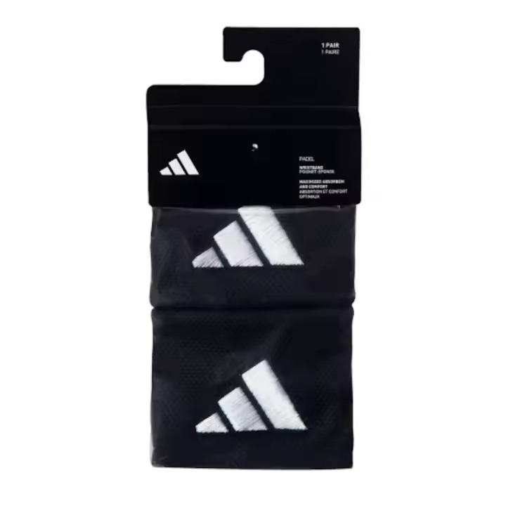 Muñequeras Adidas Pequeñas Negro/Blanco - 1