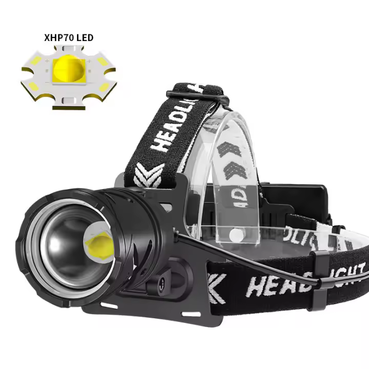 Nuevo faro LED de 30 W de largo alcance y luz potente XHP 70USB con carga de alto brillo y zoom ajustable - 1