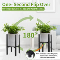 Soporte Ajustable Para Plantas Compatible Con Macetas De 12 a 16 Pulgadas Estructura Expansible De Metal Fácil De Montar Muebles Para Plantas - details 2