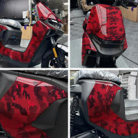 Pegatina De Coche Roja Brillante Y Camuflada Para Decoración DIY De Motocicleta Y Automóvil Película De Cuerpo De Auto Accesorios De Coche - details 7
