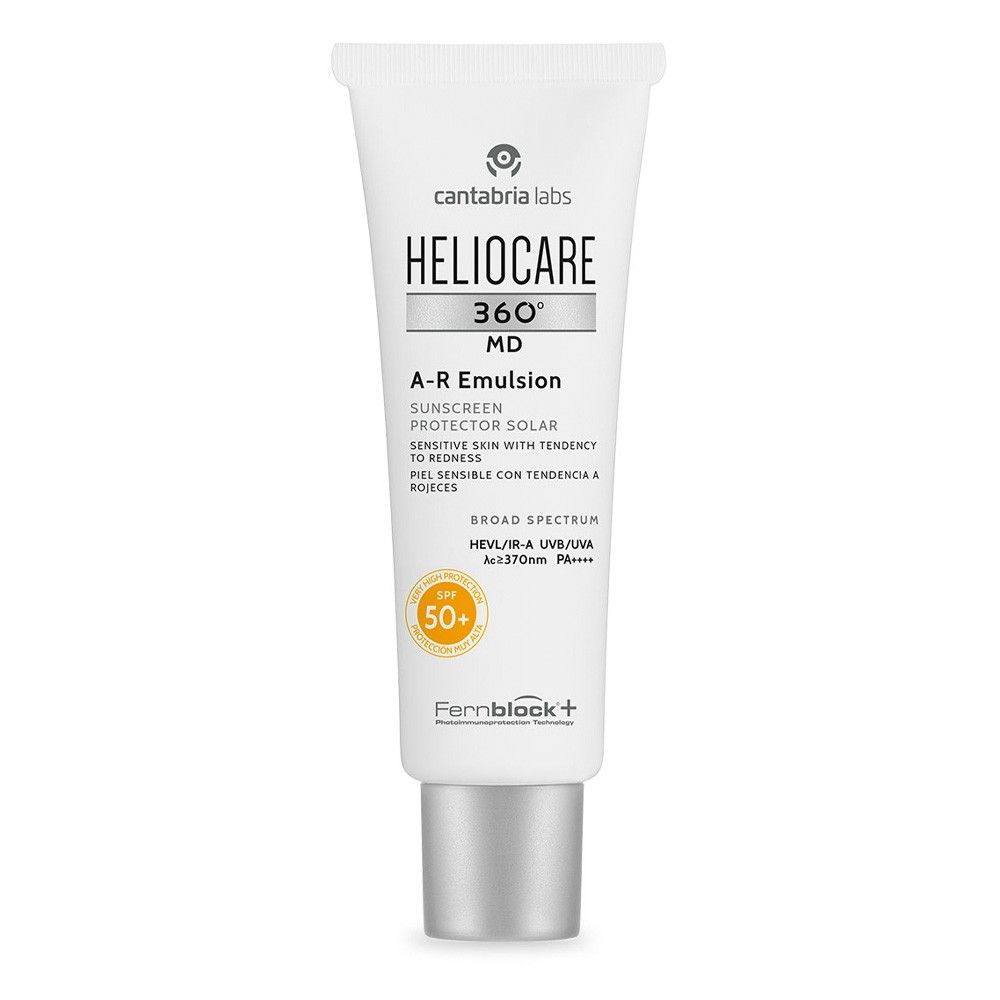Heliocare 360 Protector Solar Facial Alta Protección para Pieles Sensibles con Mitigador de Rojeces y Unificador del Tono SPF50 50ml