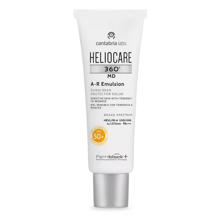 Heliocare 360 Protector Solar Facial Alta Protección para Pieles Sensibles con Mitigador de Rojeces y Unificador del Tono SPF50 50ml - 1