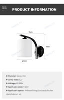 Lámpara De Pared E27 Sconce Retro De Hierro Para Decoración De Sala De Estar Y Dormitorio Iluminación Nórdica Con Interruptor Luz De Pared Interior - details 6