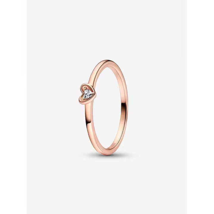Pandora - Anillo Corazón Radiante - Baño de Oro Rosa de 14K - 1