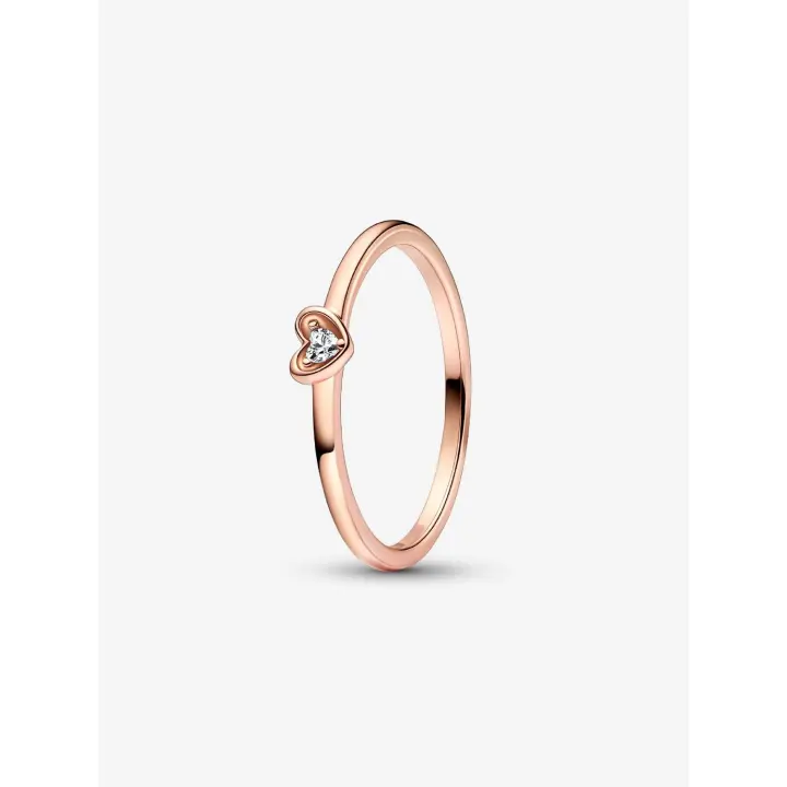 Pandora - Anillo Corazón Radiante - Baño de Oro Rosa de 14K - 1