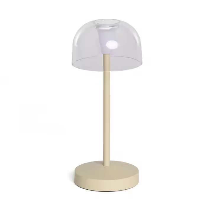 Ledkia Lámpara de Mesa LED Portátil para Exterior Metal con Batería Recargable Lendora Blanco - 1