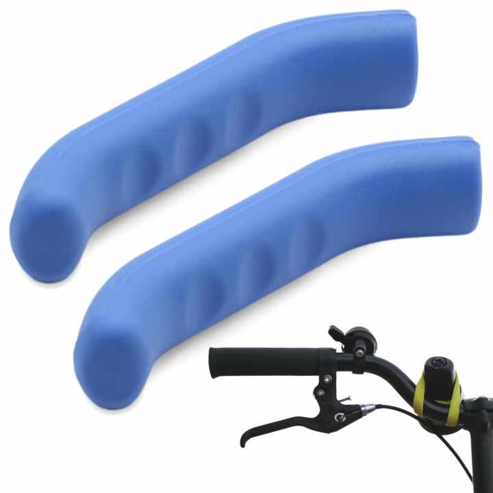Protezioni Per Leve Freno Bicicletta AUTOZOCO: 2 Guaine In Silicone Antiscivolo, Universali, 7,5 Cm, Colore Blu, Morbide E Antivibrazione - 2